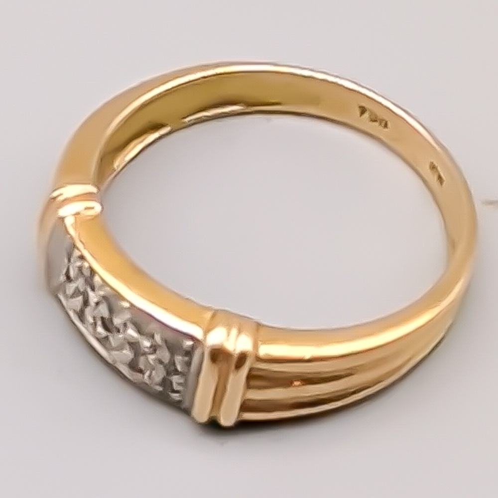 Diamantring i Flerfärgat Guld 18K 3.44g 17.25mm - Bild 3