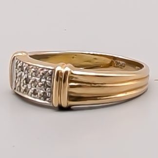 Diamantring i Flerfärgat Guld 18K 3.44g 17.25mm