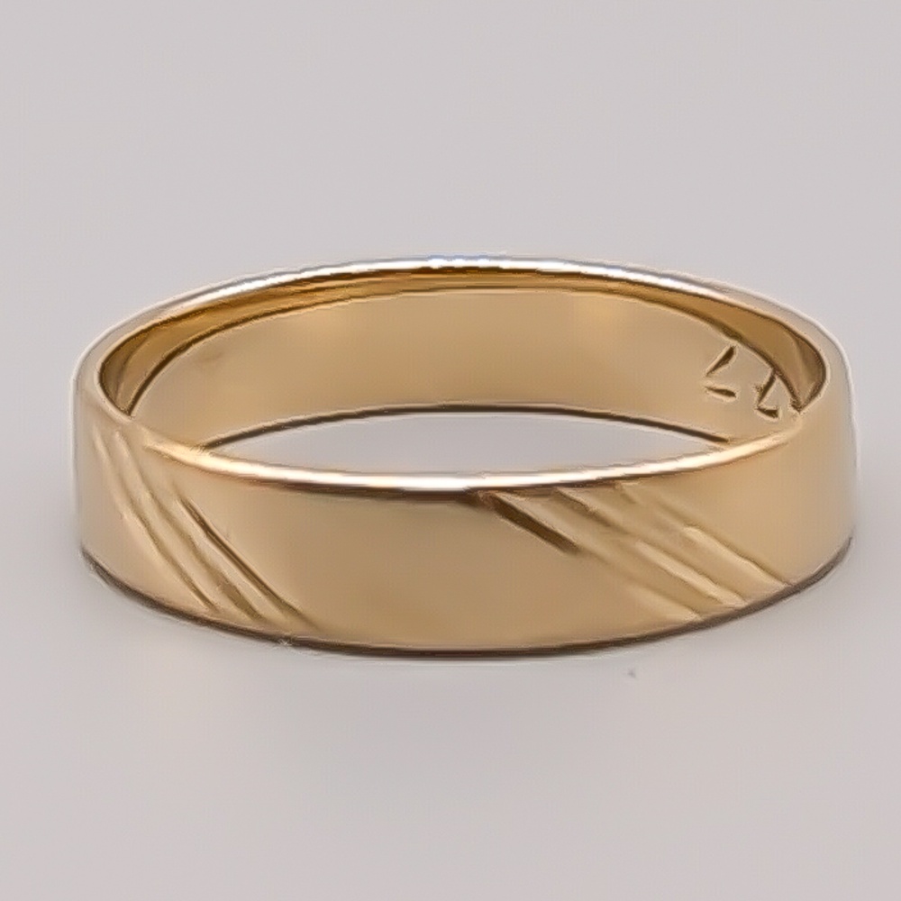 Mönstrad ring i Guld 18K 2.55g 17mm