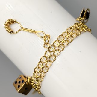 19cm X-Länk i Guld med Berlocker 18K 12.8g