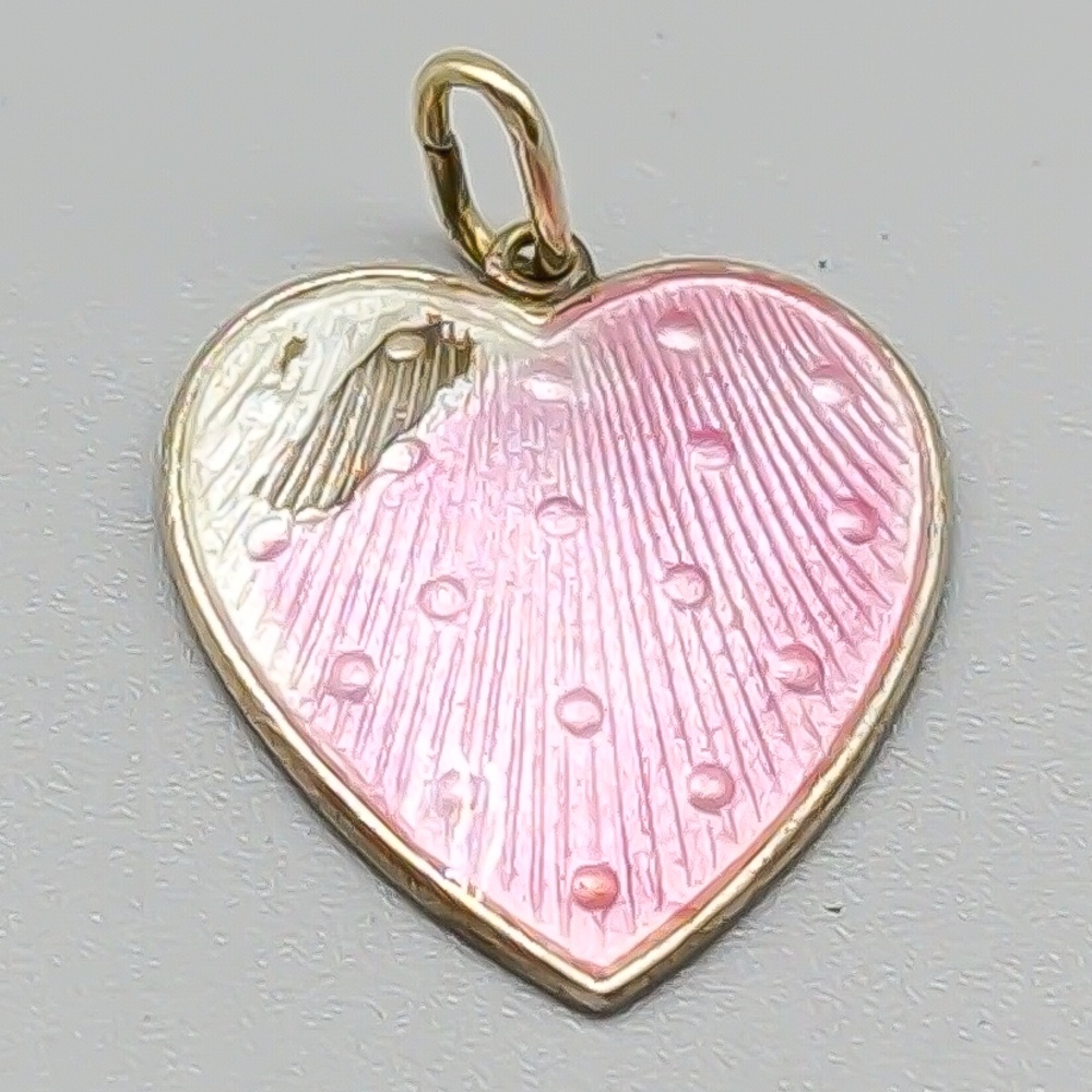 Hänge i Silver med Rosa Emalj S830 3g 20mm