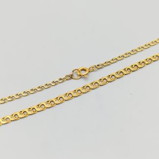 45.5cm Doserad Bismarcklänk i Guld 18K 5.19g