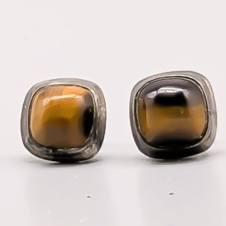 Örhängen i Silver med Tigeröga S830 2.46g 10mm