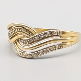 Diamantring i Guld 18K 3.17g 20.25mm