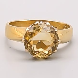 Ring i Guld med Citrin 23K 6.13g 17.25mm