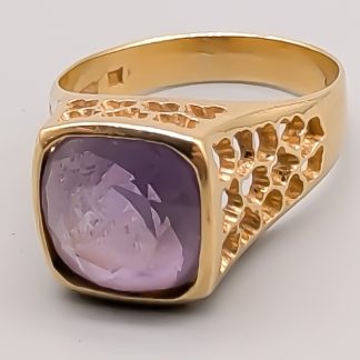 Ring i Guld med Ametist 18K 5.07g 18mm