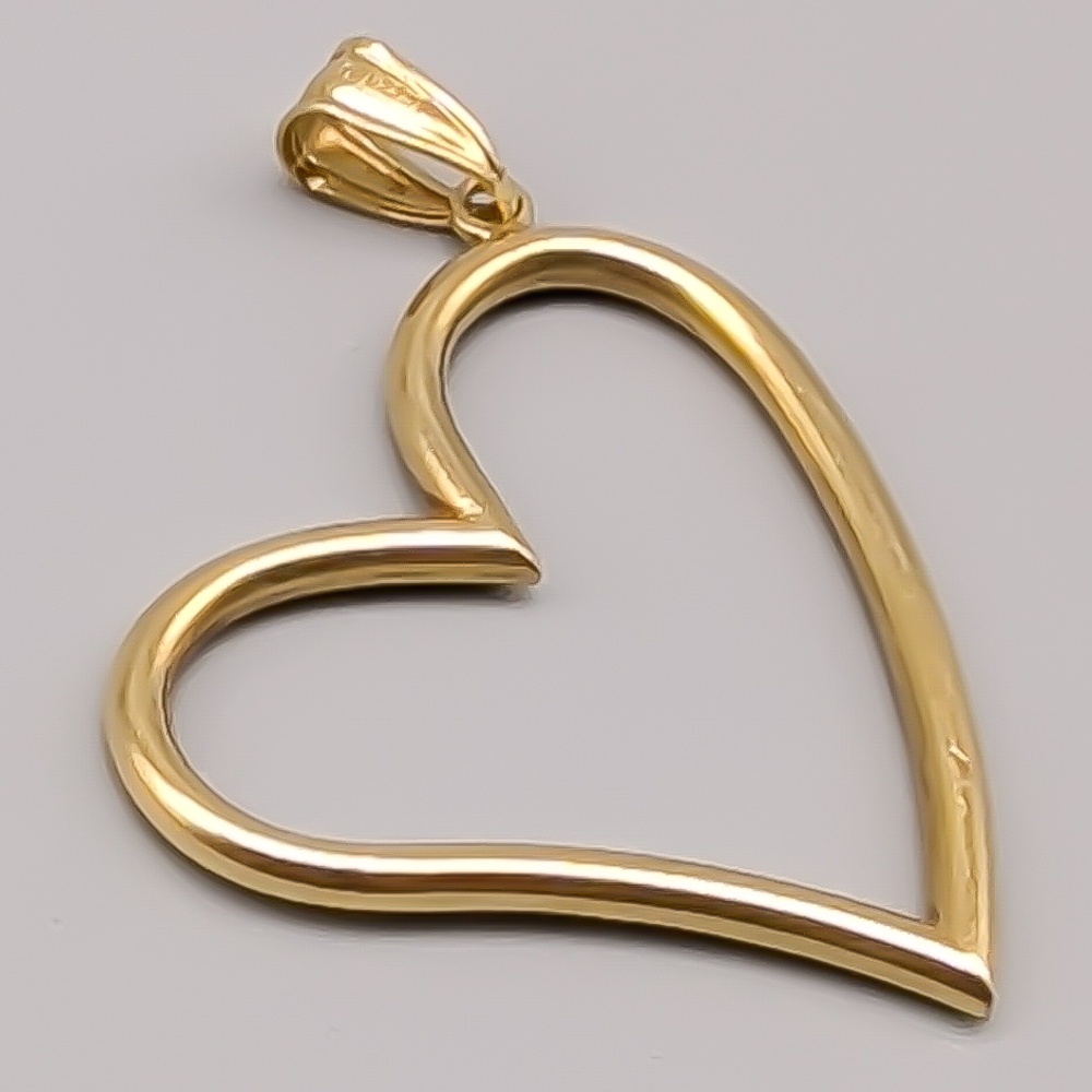 Hänge i Guld Hjärta 18K 1.33g 30mm - Bild 2