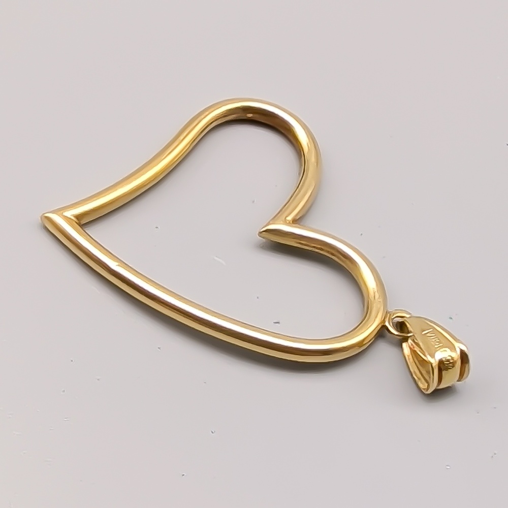 Hänge i Guld Hjärta 18K 1.33g 30mm