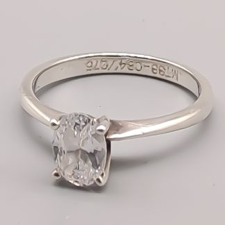 Solitärring i Silver med Vit Sten S925 2.06g 16.75mm