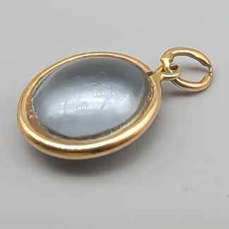 Hänge i Guld med Blå Sten 18K 1.46g 16mm