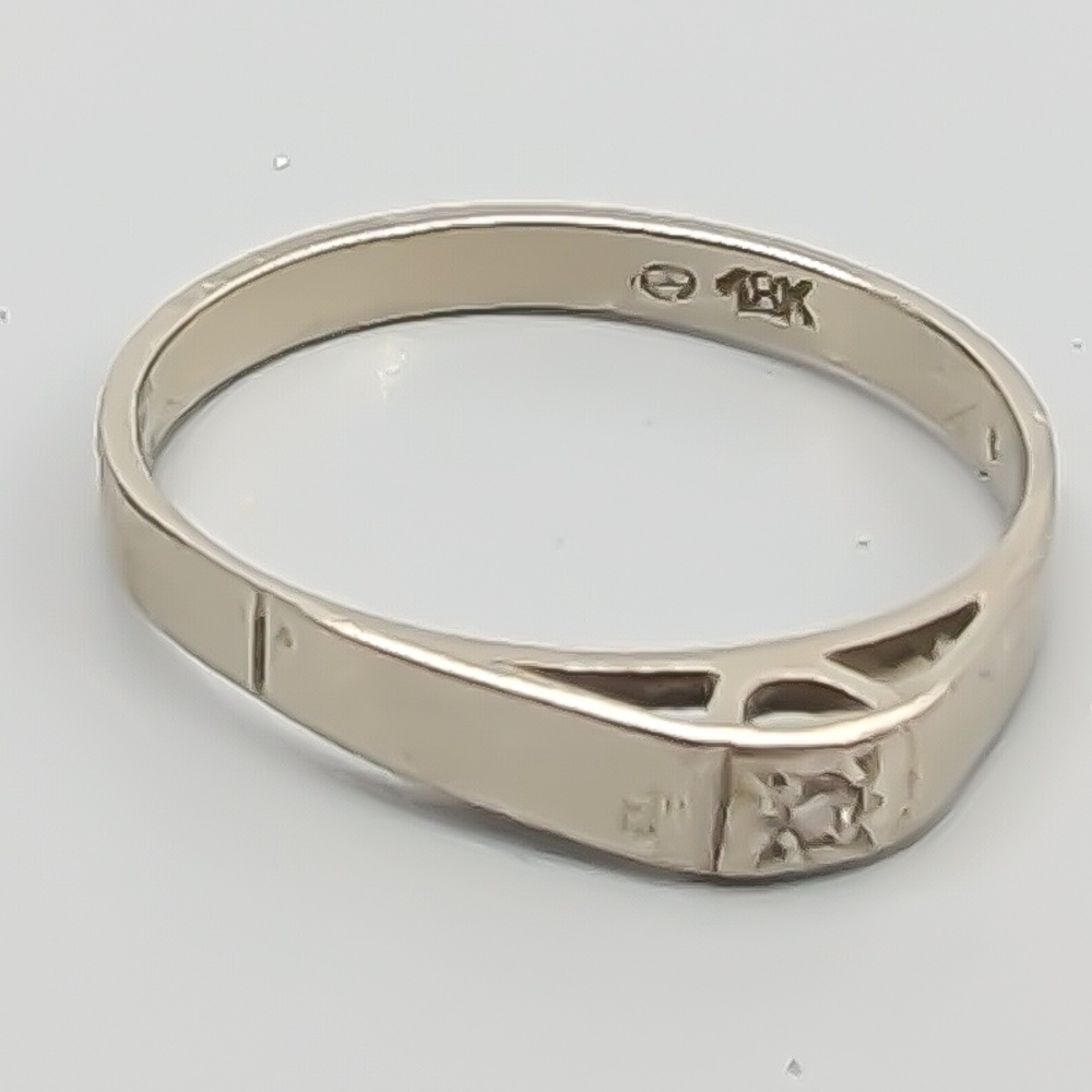 Diamantring i Vitguld 18K 1.79g 17mm - Bild 3