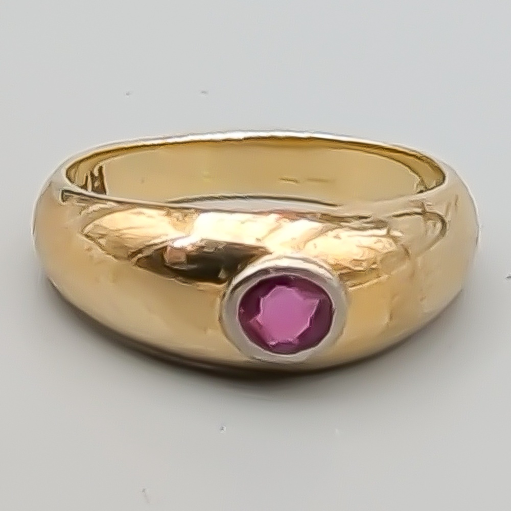 Ring i Guld med Rubin 14K 3.92g 14.5mm