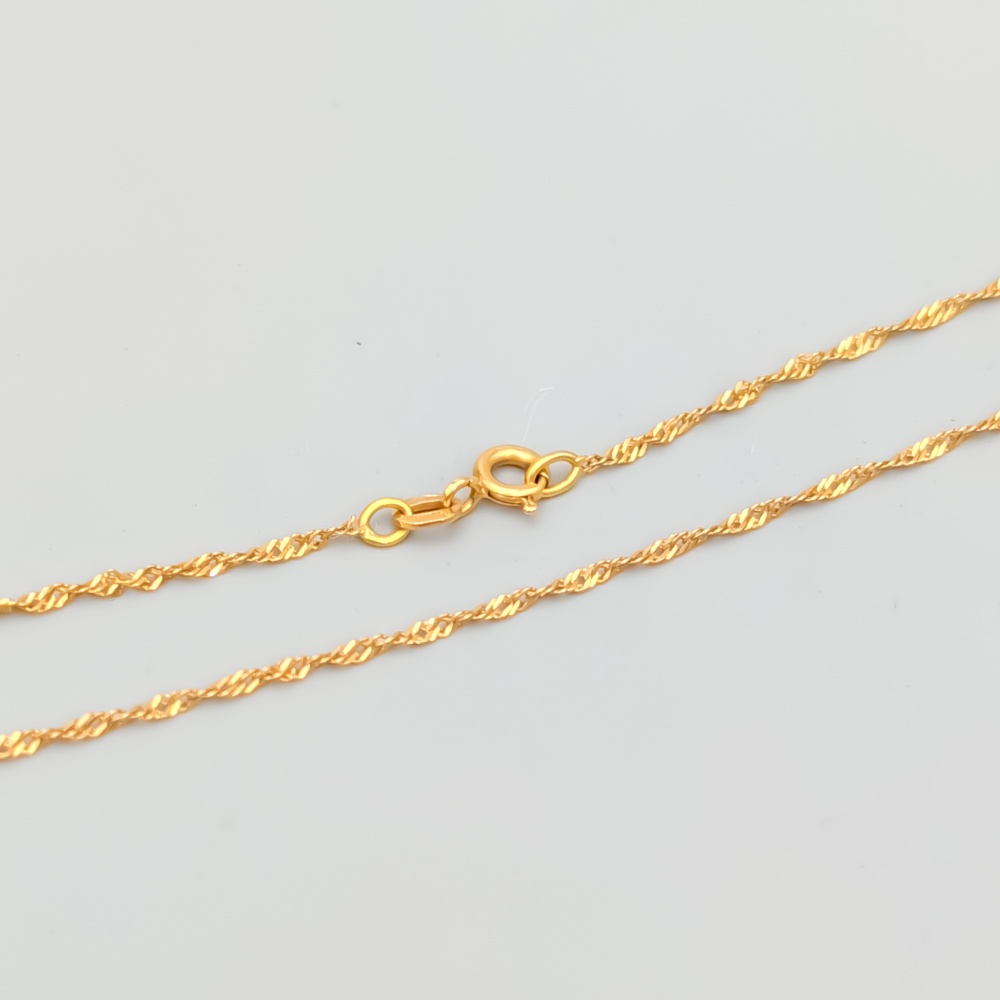 46cm Balestra Singaporelänk i Guld 18K 2.02g