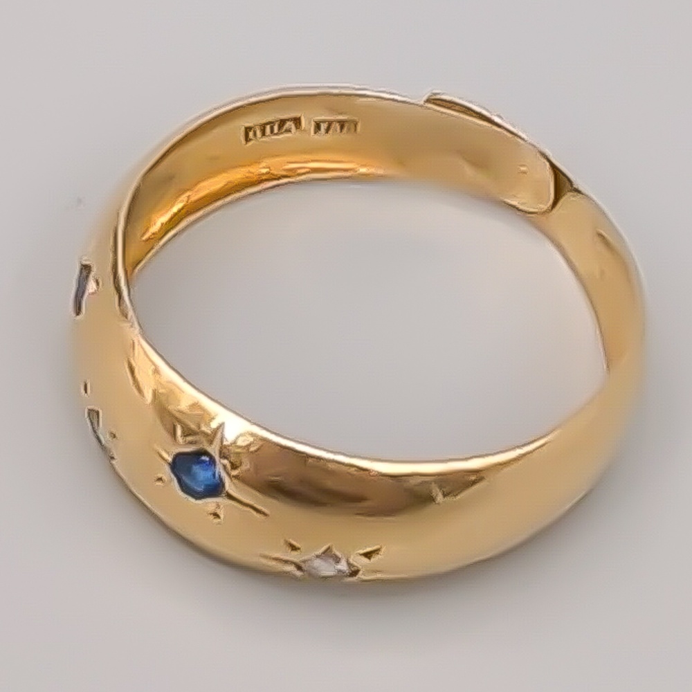 Ring i Guld med Stenar 18K 1.91g 18.5mm - Bild 3