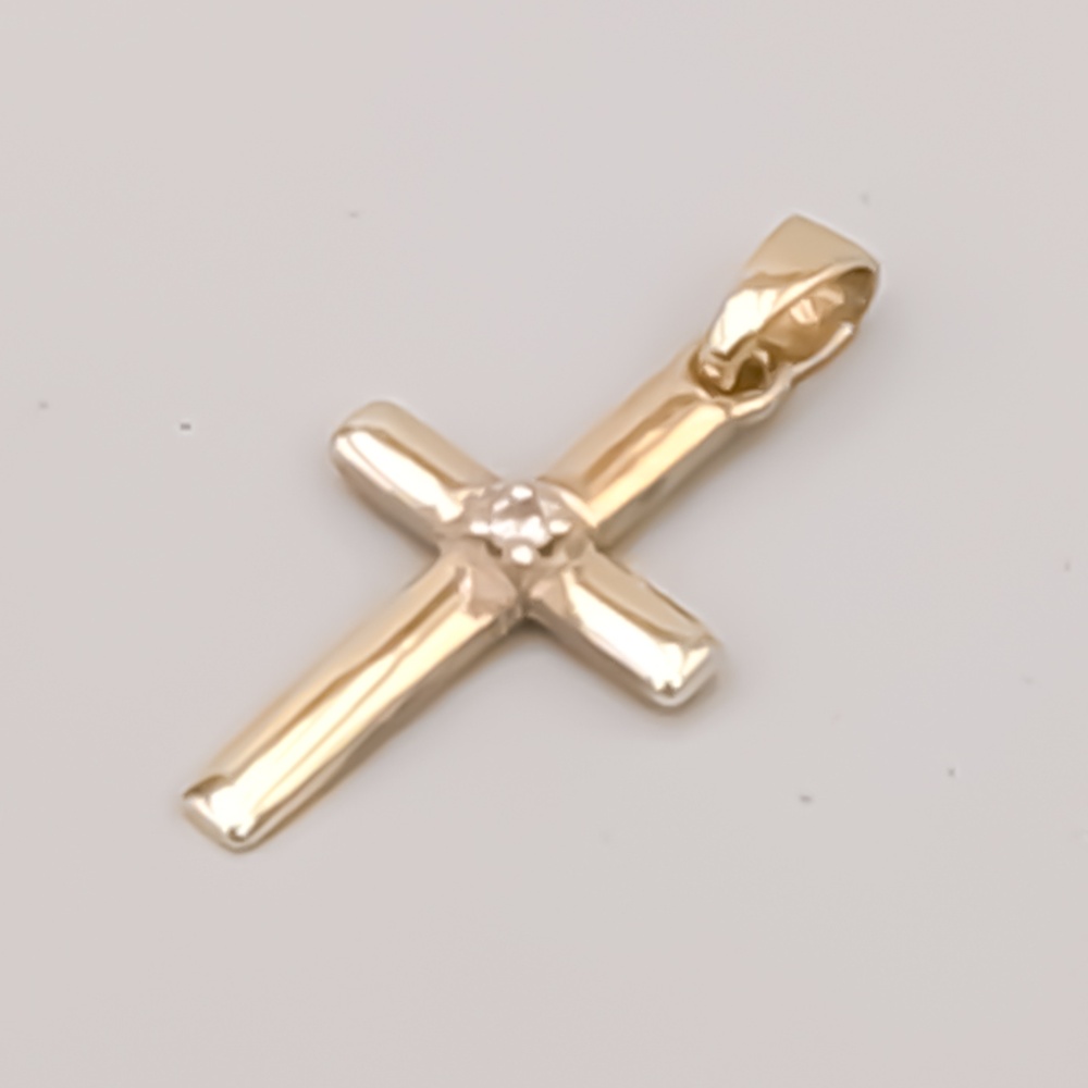 Diamanthänge i Guld Kors 14K 0.75g 18mm