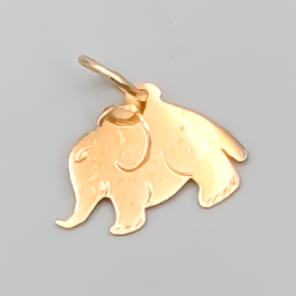 Hänge i Guld Elefant 18K 0.46g 12mm