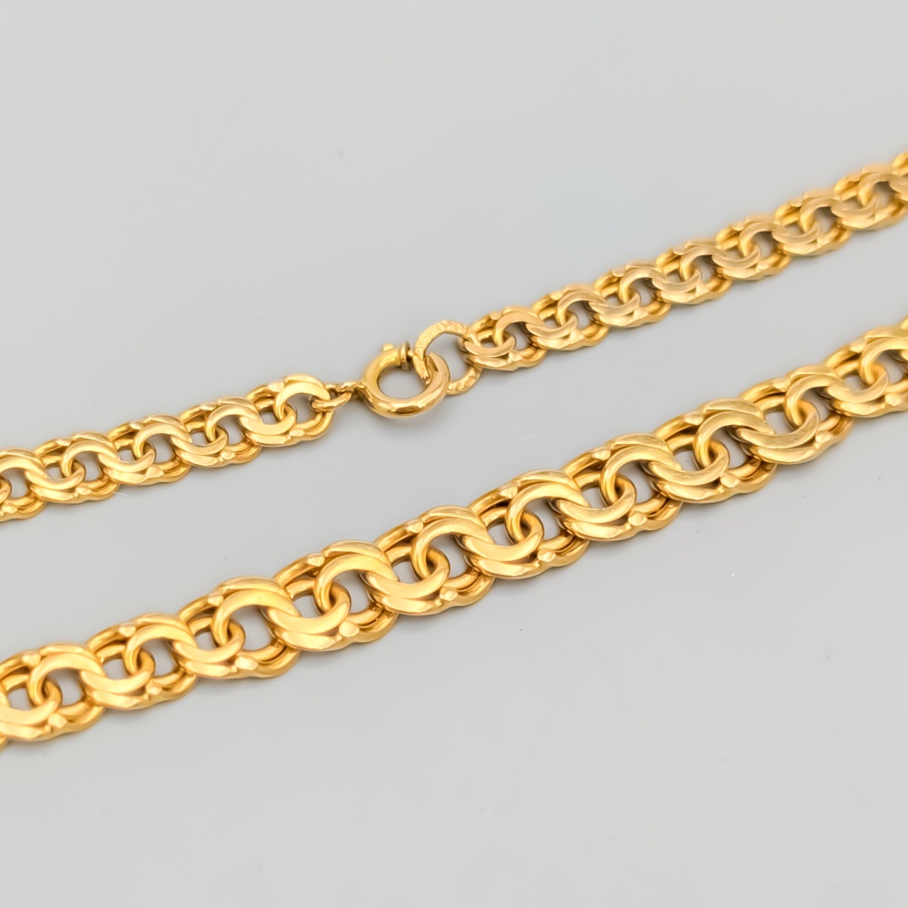 45.5cm Doserad Bismarcklänk i Guld 18K 29.08g