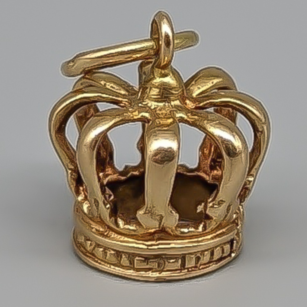 Hänge krona i guld 18K 1.78g 12mm