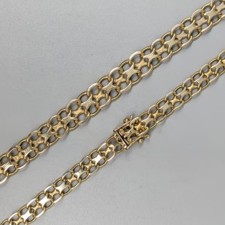 45cm Halskedja doserad X-länk i guld 18K 25.58g