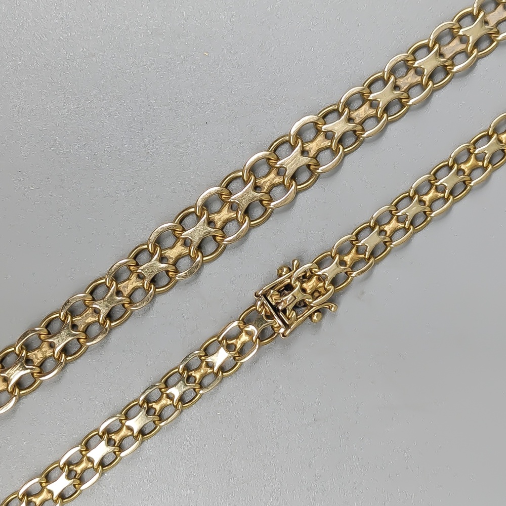 45cm Halskedja doserad X-länk i guld 18K 25.58g