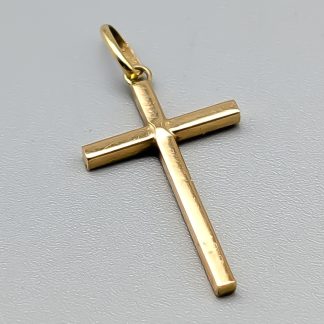 Hänge i Guld Kors 18K 0.45g 22mm