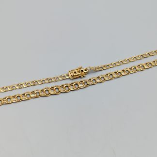 42.5cm Doserad Bismarcklänk i Guld 18K 8.16g