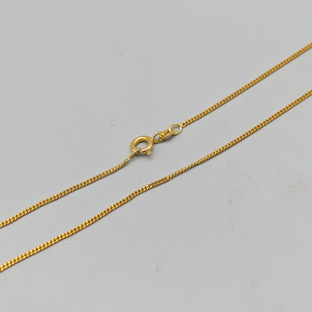 38.5cm Pansarlänk i Guld 14K 2.03g