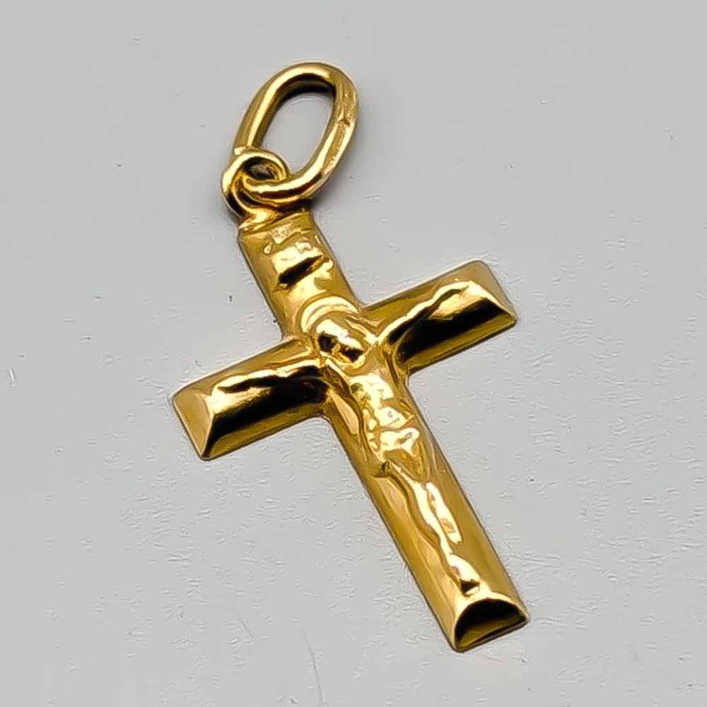 Hänge i Guld Kors 18K 0.74g 24mm