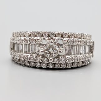 Diamantring i Vitguld 18K 9.5g 16.75mm
