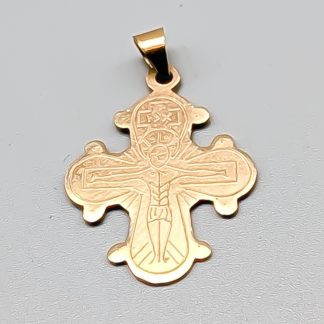 Hänge i Guld Kors 14K 1.35g 25mm