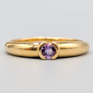 Ring i Guld med Lila Sten-2