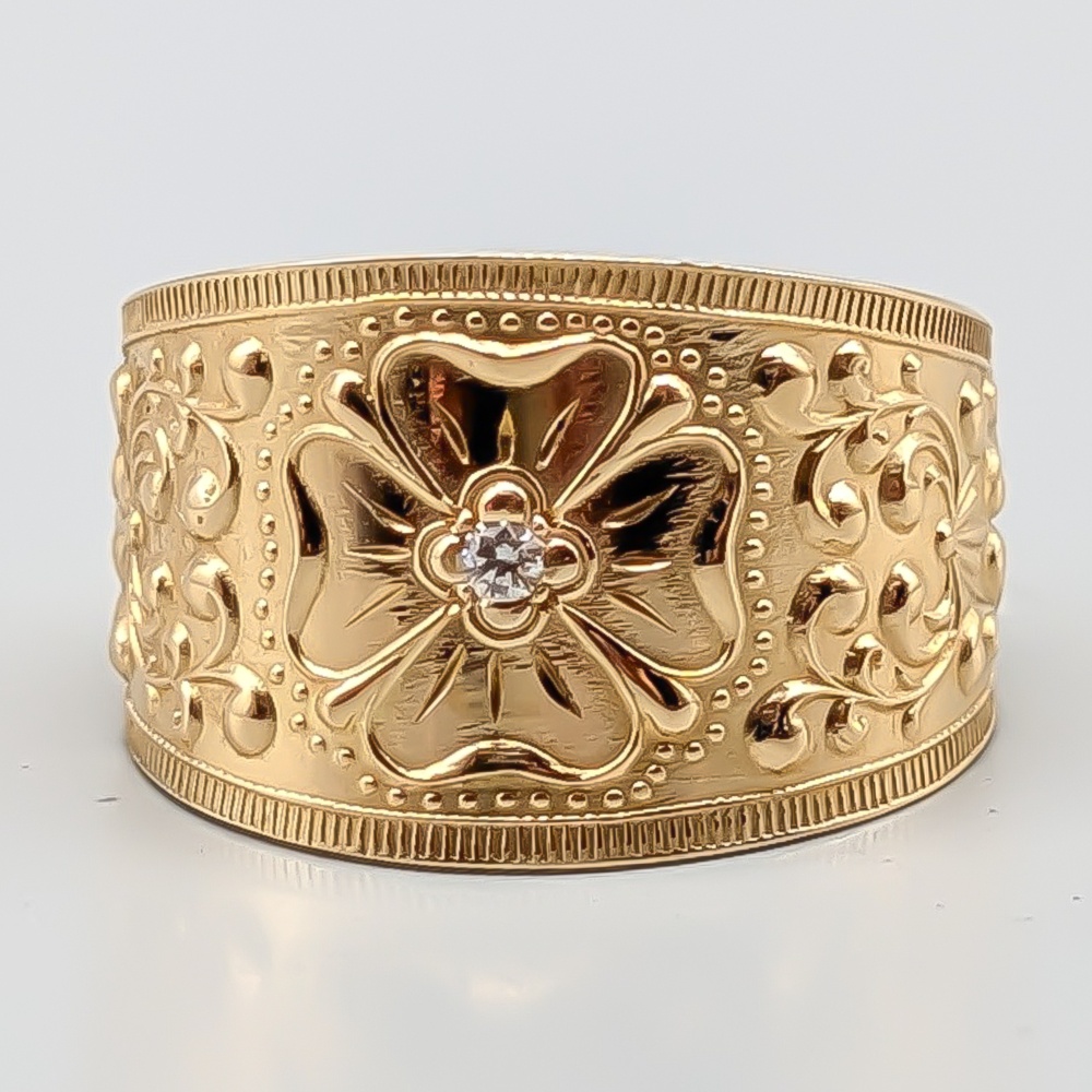 Diamantring i Guld 18K 9.18g 18.5mm