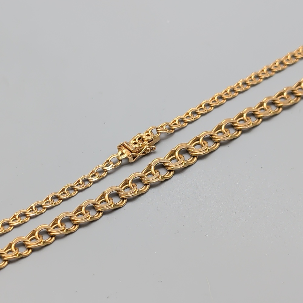 46cm Doserad Bismarcklänk i Guld 18K 20.99g - Bild 2