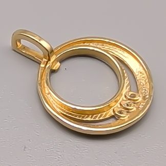 Diamanthänge i Flerfärgat Guld 18K 1.29g 19mm