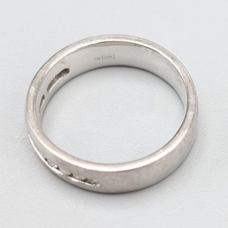 Alliansring i Vitguld med Diamanter-0