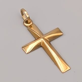 Hänge i Guld Kors 18K 0.68g 25mm
