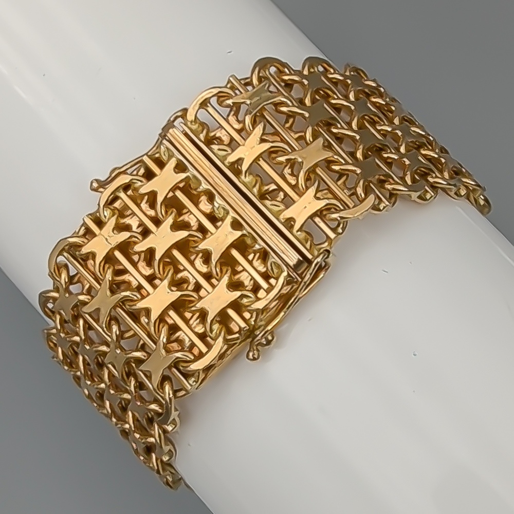 19.5cm X-Länk med Stav i Guld 18K 40.76g - Bild 2