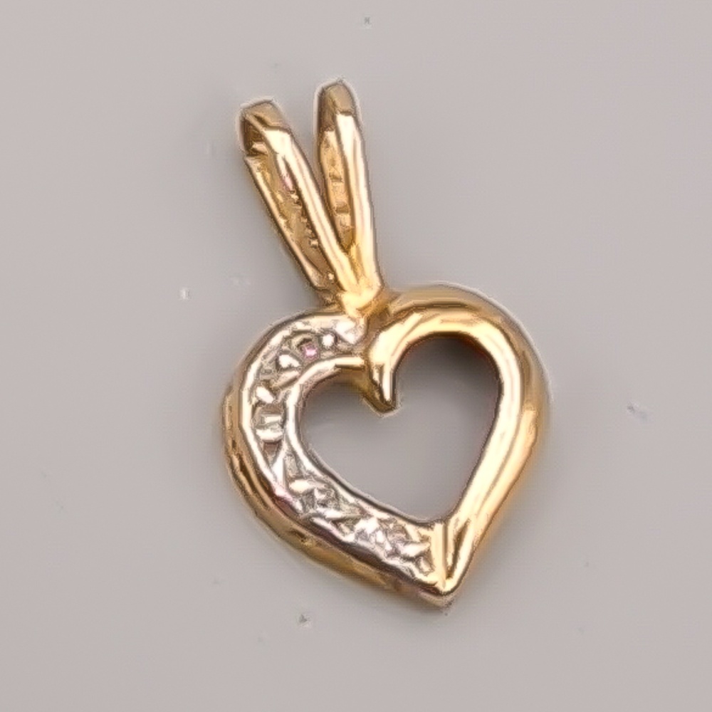 Diamanthänge i Flerfärgat Guld Hjärta 18K 0.49g 13mm - Bild 2