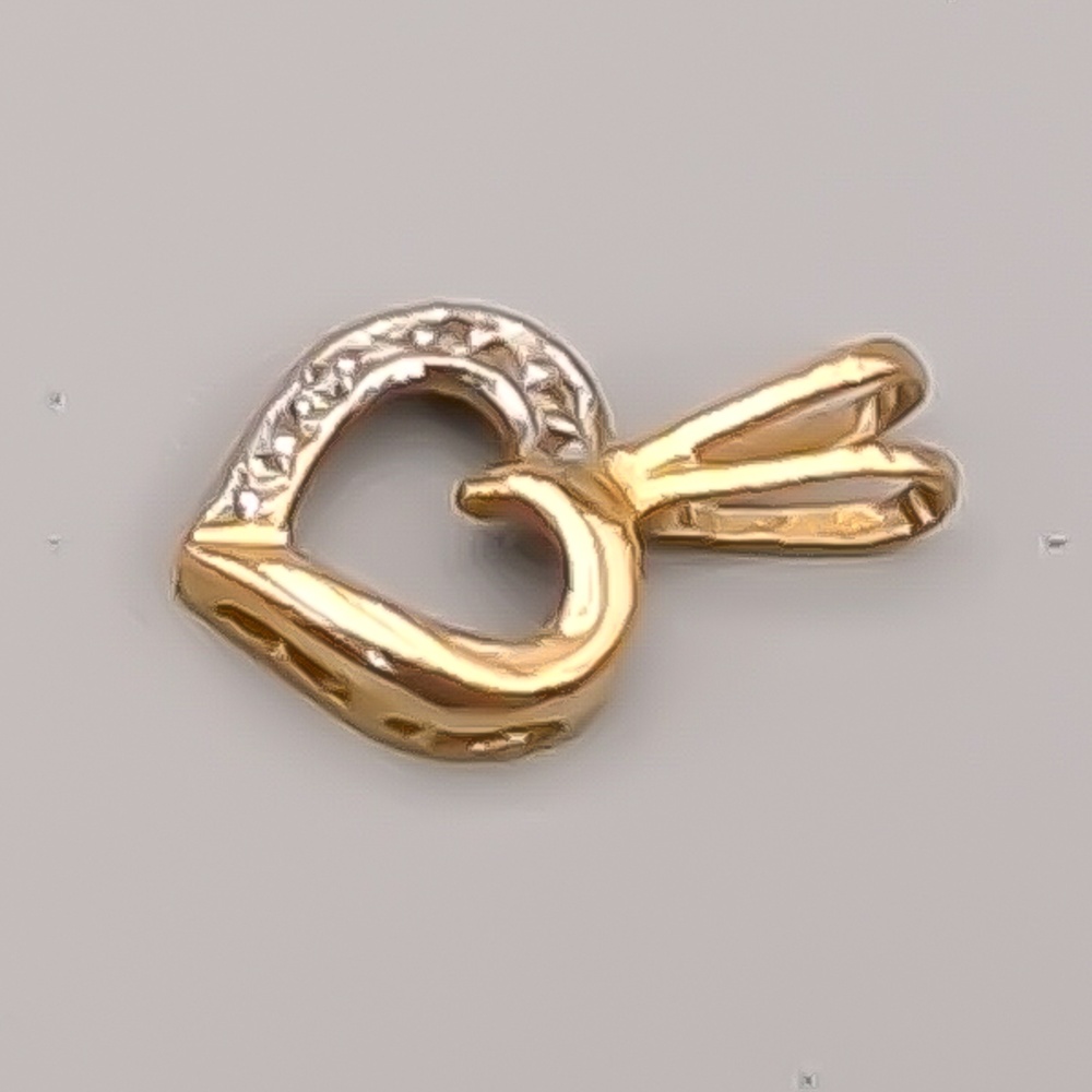 Diamanthänge i Flerfärgat Guld Hjärta 18K 0.49g 13mm