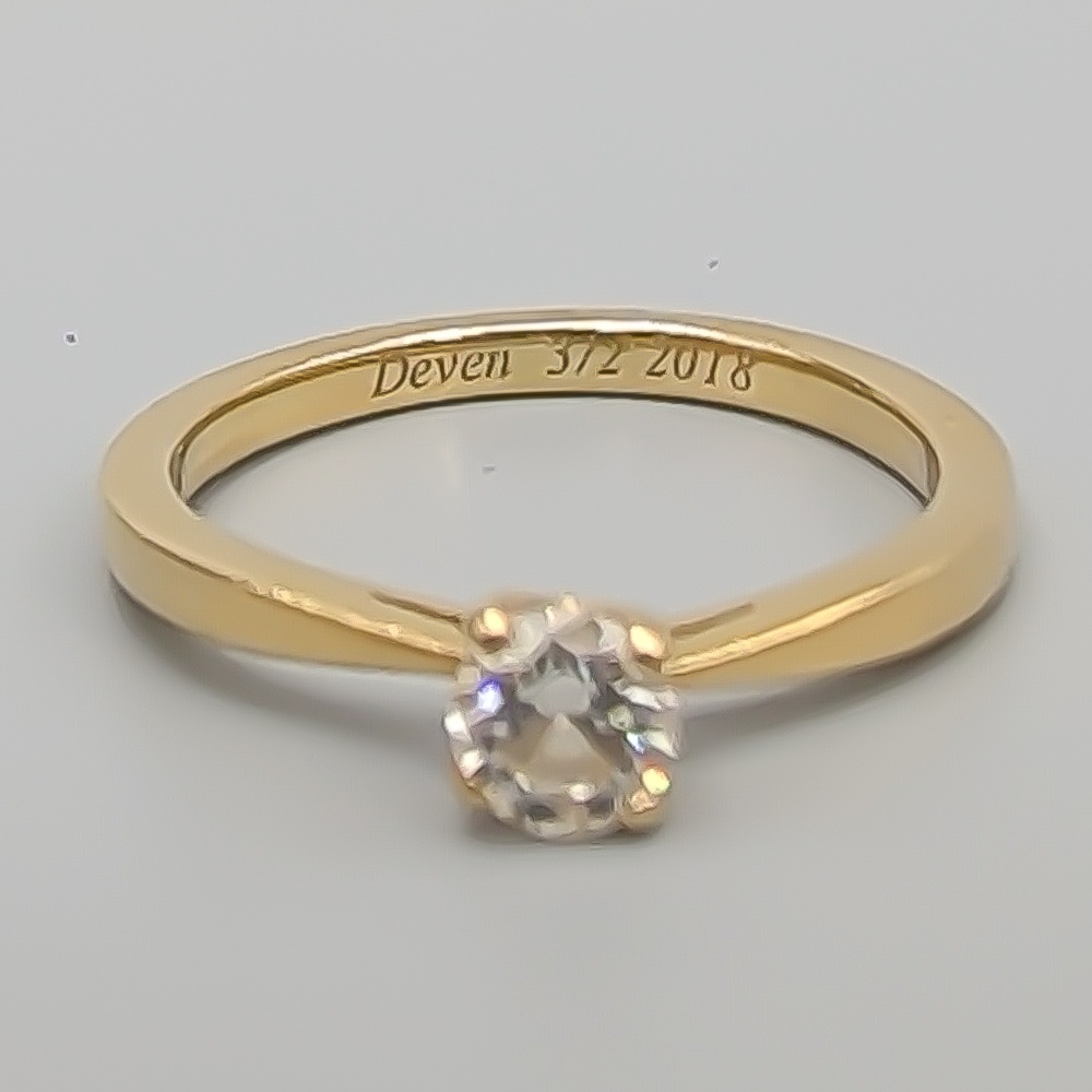 Solitärring i Guld med Diamant 18K 2.13g 15.25mm - Bild 2