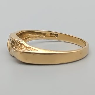 Diamantring i Guld 18K 2.44g 17.75mm