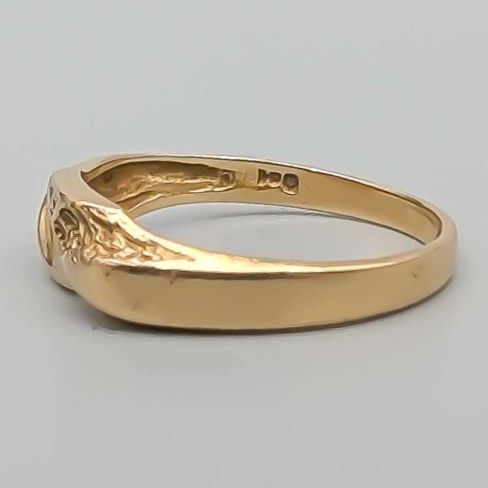 Diamantring i Guld 18K 2.44g 17.75mm