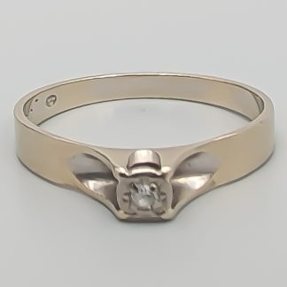 Solitärring i Vitguld med Diamant 18K 1.58g 16mm