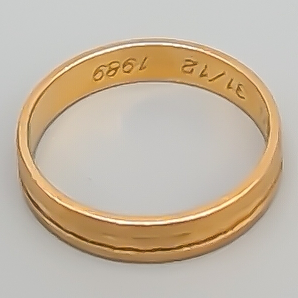 Mönstrad ring i Guld 18K 2.3g 15.75mm - Bild 2