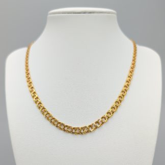 42cm Doserad Bismarcklänk i Guld 18K 15.40g