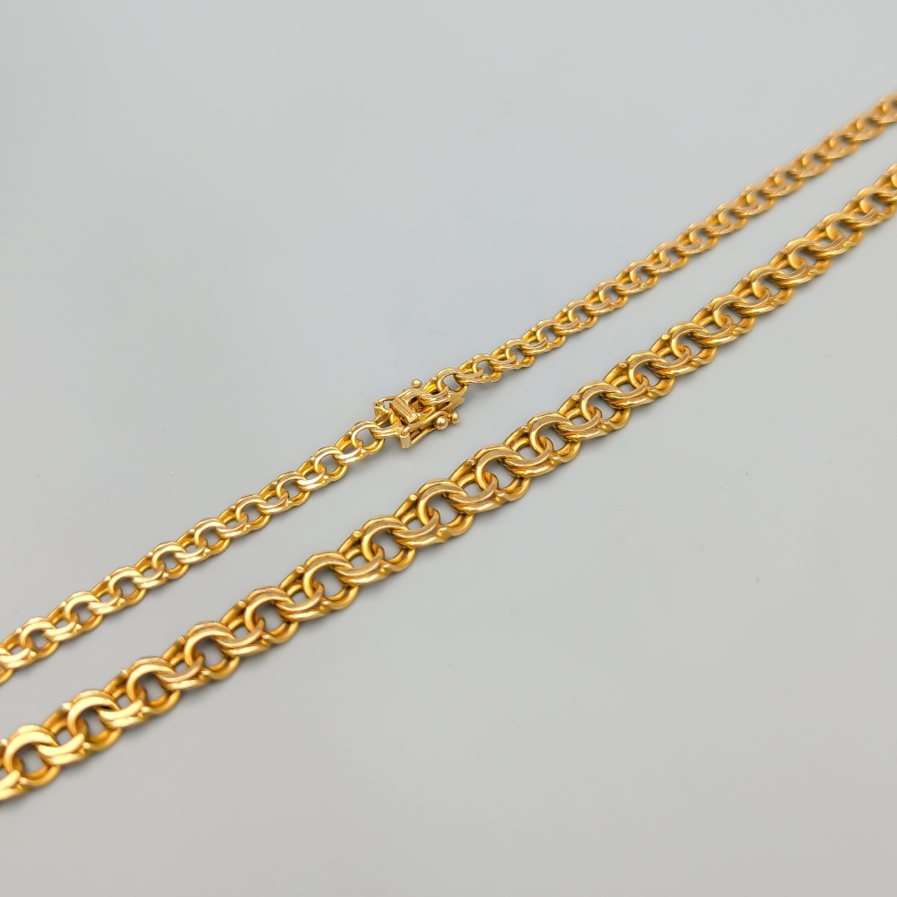 46cm Doserad Bismarcklänk i Guld 18K 24.93g - Bild 2
