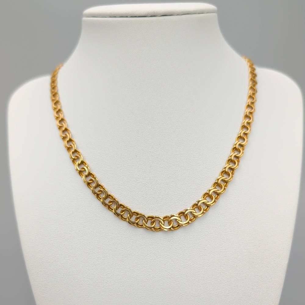 46cm Doserad Bismarcklänk i Guld 18K 24.93g