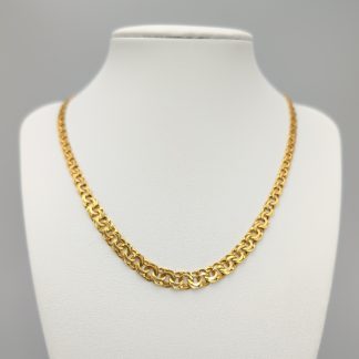 42.5cm Doserad Bismarcklänk i Guld 18K 14.86g