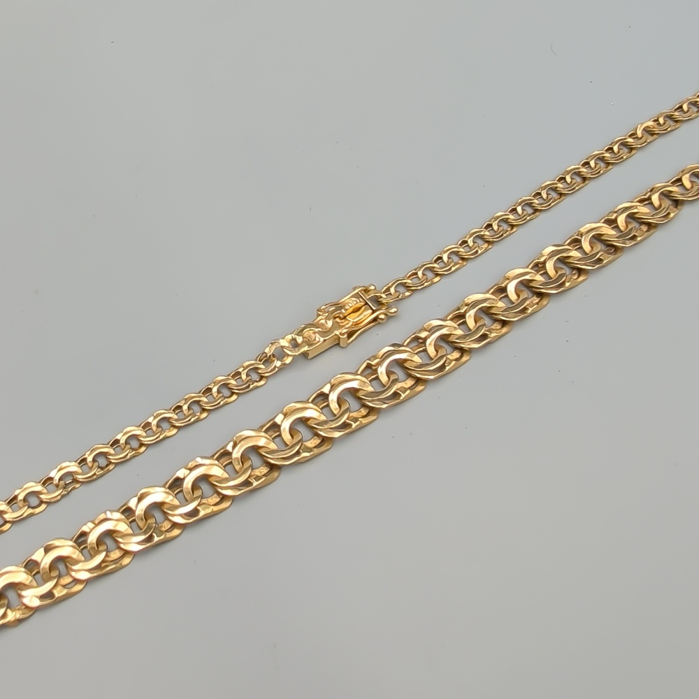 42.5cm Doserad Bismarcklänk i Guld 18K 14.86g - Bild 2