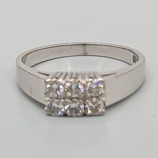 Diamantring i Vitguld 18K 5.44g 18.5mm
